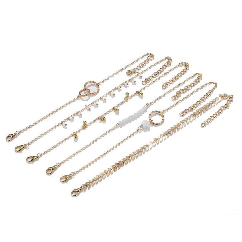 European And American Personality Small Flower Arrow Leaf Bracelet