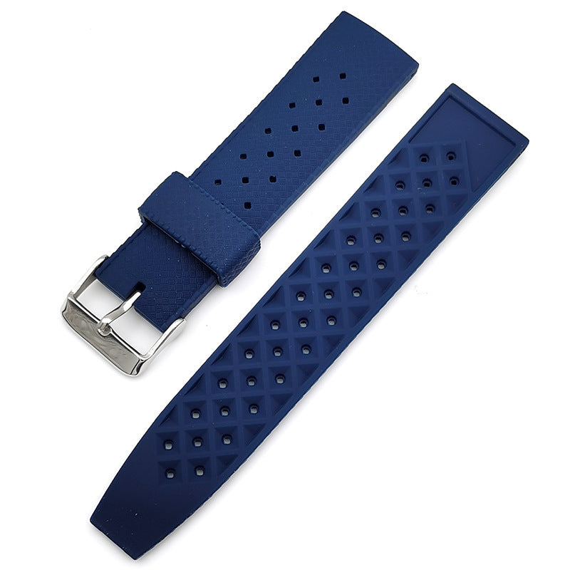 Stomatal Breathable Movement Silicone Rubber Watch Strap