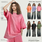 Retro Washed Short Sleeve Round Neck T-shirt