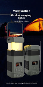 Hand Power Generation Solar Radio Bluetooth Speaker Camping Lantern