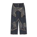 Men's And Women's Same Style American-style Distressed Heavy Industry Straight Casual Jeans
