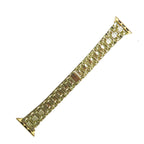 Two-tone Alloy Strap I-bead Diamond-set Metal Strap