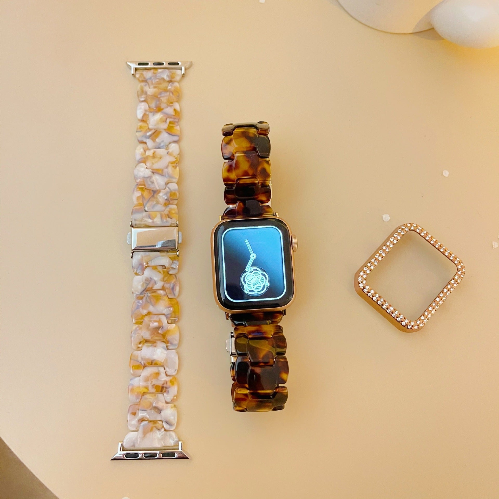 Stylish Multicolor Modern Oval Resin Shell Strap