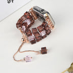 Large Square Crystal Stretch Watch Strap