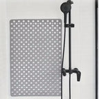 Square Non-slip Bathroom Mat With Suction Cup And Round Hole Design Shower Anti-fall Household Shower Massage Quick Drainage Mat