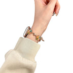 Suitable For Apple Iwatch Strap Exquisite Five-color Flower Opal Metal S10 Bracelet Women's Strap