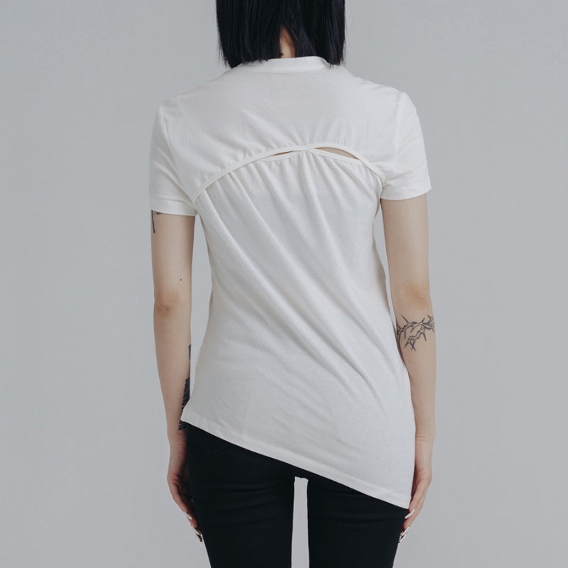 Personalized Circular Arc Design Simple And Thin Short Sleeve